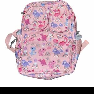 Dinosaur Print Kids Backpack - Pink​